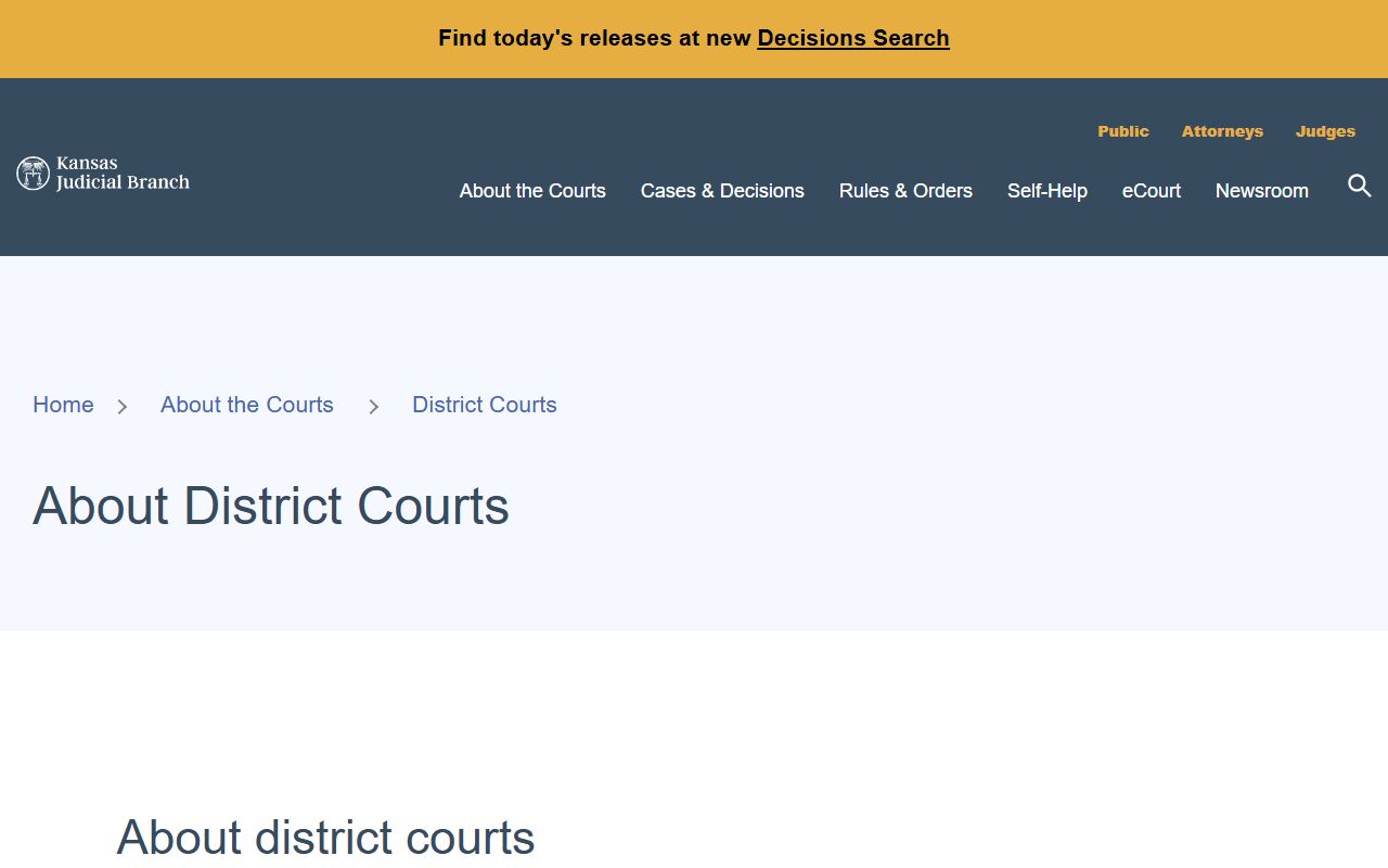 Brown County District Court Kansas district courts overview